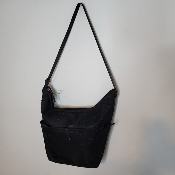 Tahari Shoulder Large Black Monochrome Bag - Picture 4 of 11